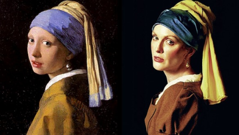 Retratos de damas: Julianne Moore en interpretaciones de moda de grandes pinturas