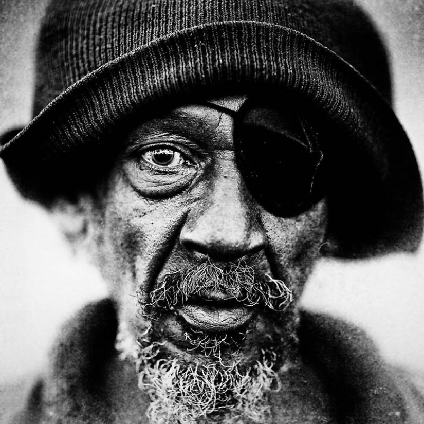 Retratos de personas sin hogar por el fotógrafo Lee Jeffries
