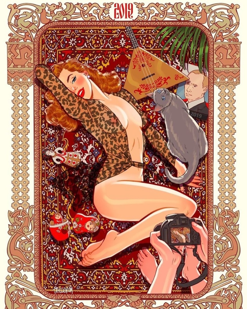 "Russia of the future — 2019": calendar with girls from pin-up master Andrey Tarusov