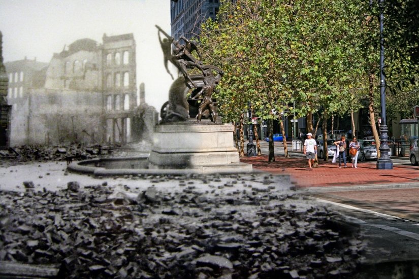 San Francisco after the devastating earthquake of 1906 and today