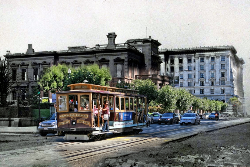 San Francisco after the devastating earthquake of 1906 and today