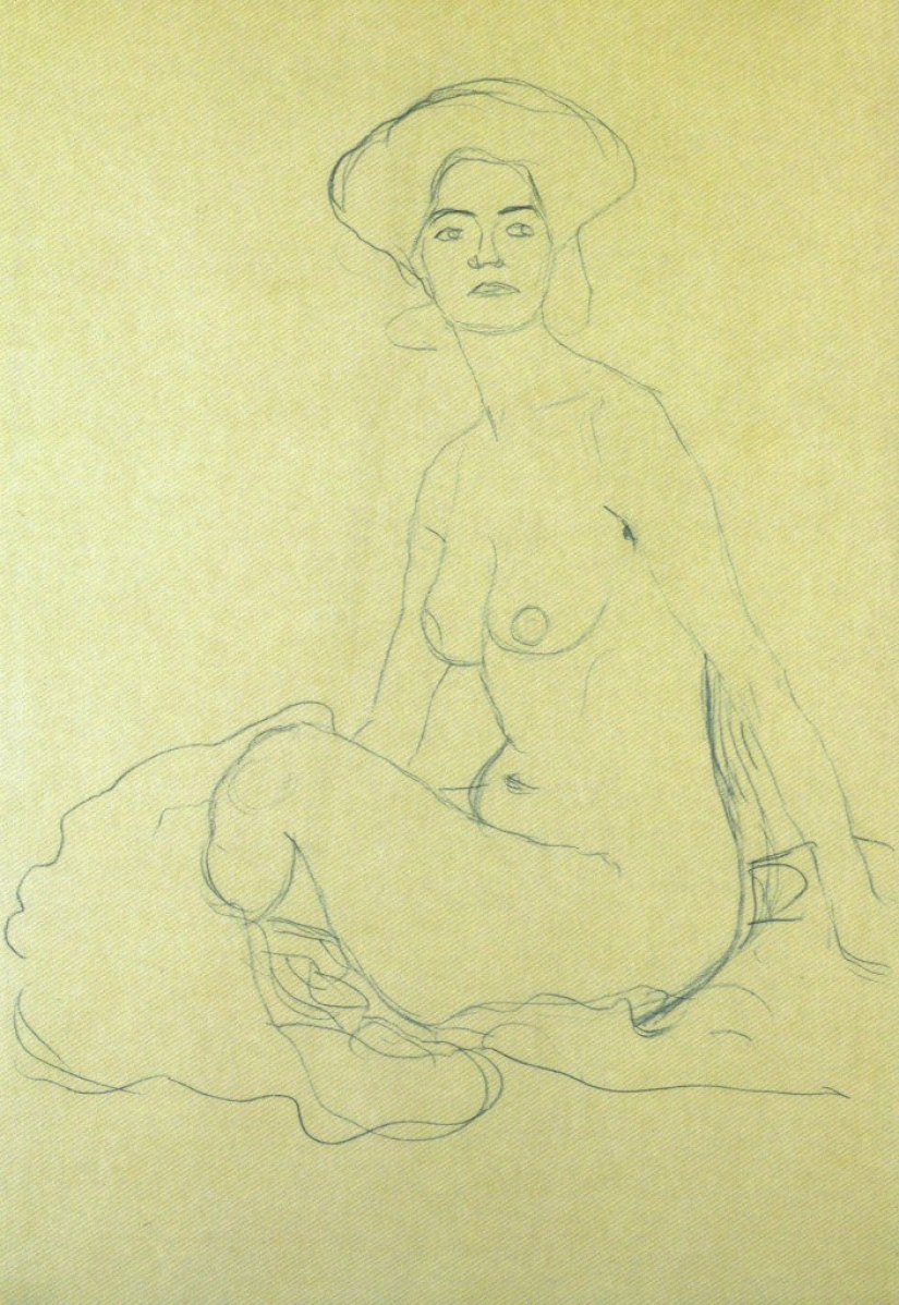 Scandalous erotic drawings by Gustav Klimt