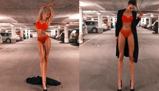"Scandinavian goddess": Swedish model won the hearts of millions of men with meter feet