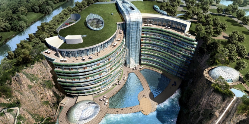 Se abrirá en China un lujoso hotel spa de 18 pisos en una cantera abandonada