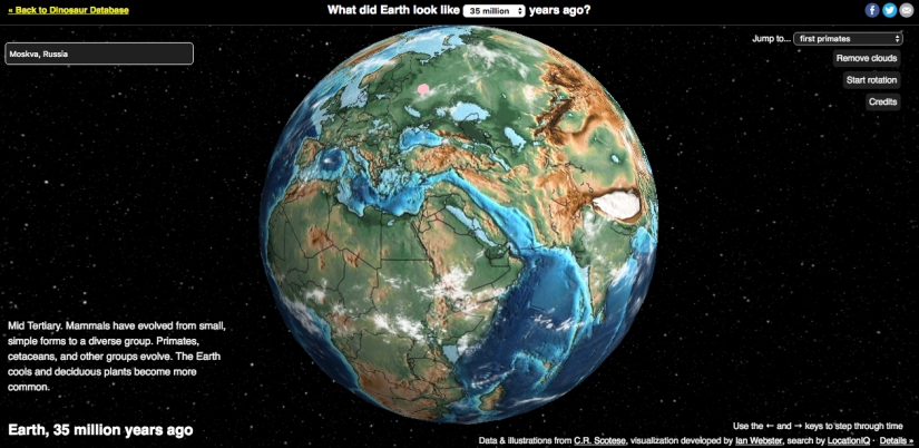 Se ha creado un mapa interactivo que mostrará dónde se encontraba su ciudad hace 750 millones de años