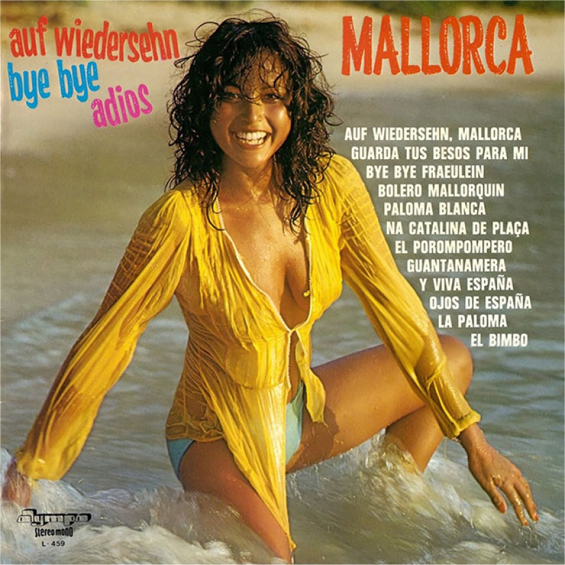 Seductive bikinis from the covers of records of the 60-80s