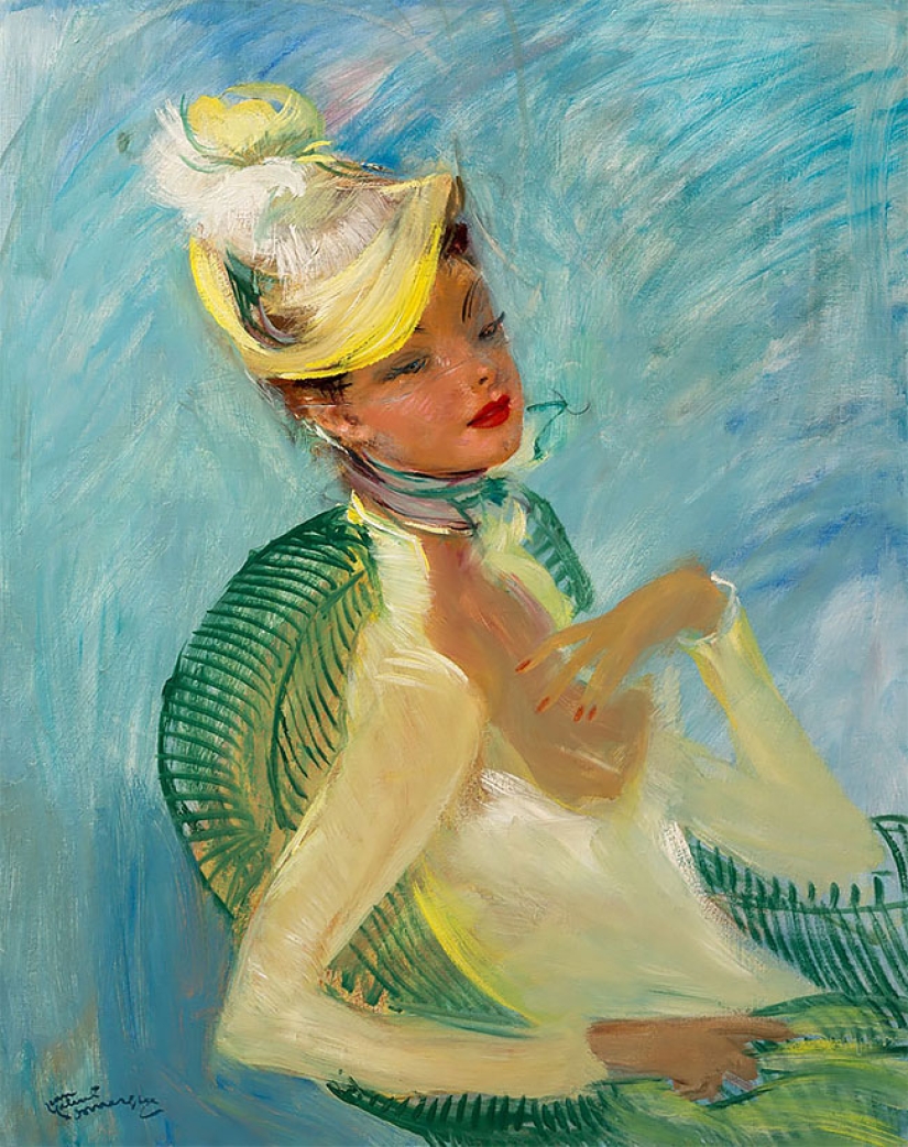 Seductive Parisian women in the paintings of French artist Jean-Gabriel Domergue