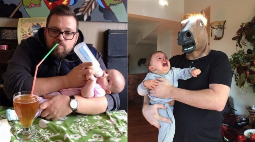 Ser papá no es fácil... una selección de fotos divertidas
