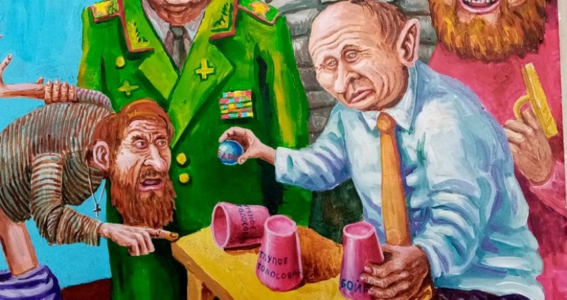 Sharp satire in the caricature paintings of Semyon Skrepetsky