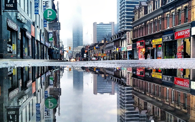 Sit in a puddle: a world of amazing reflections
