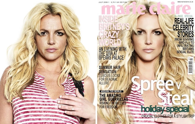 Solid deception: 25 photos of stars before and after photoshop
