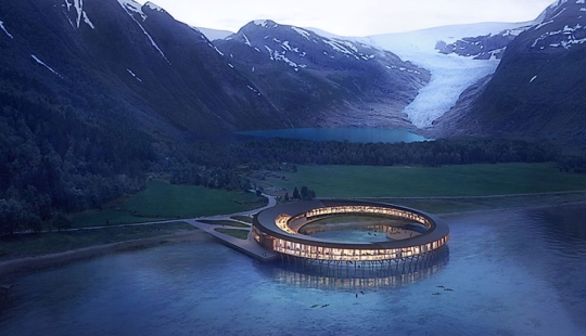 Súper proyecto escandinavo: hotel con energía solar en clima ártico