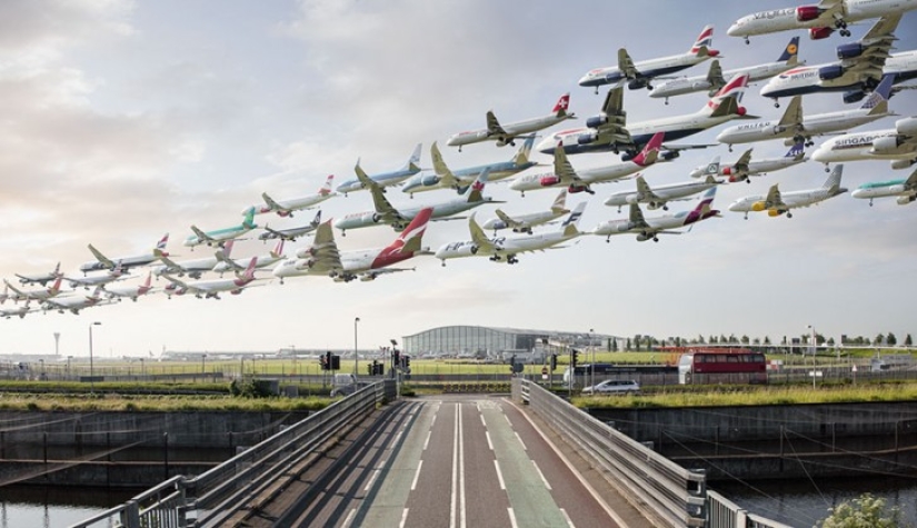 Stunning images of air traffic from different airports around the world