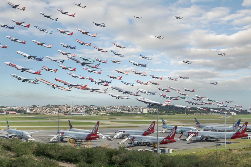 Stunning images of air traffic from different airports around the world