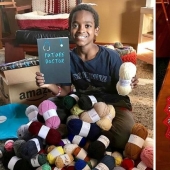 Success story: thousands of people watch an orphan from Ethiopia knitting