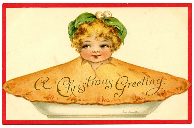 Tarjetas navideñas victorianas que te harán dudar de las buenas intenciones del remitente