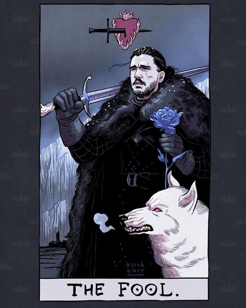 Tarot cards based on "Game of Thrones"