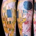Tattoos for those who are delighted with the work of Gustav Klimt
