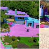 The artist spends thousands of dollars to make her house bright, but the neighbors are not happy