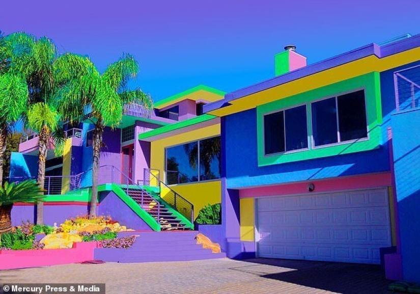 The artist spends thousands of dollars to make her house bright, but the neighbors are not happy