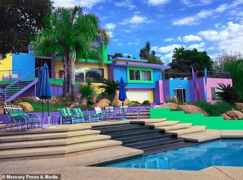 The artist spends thousands of dollars to make her house bright, but the neighbors are not happy