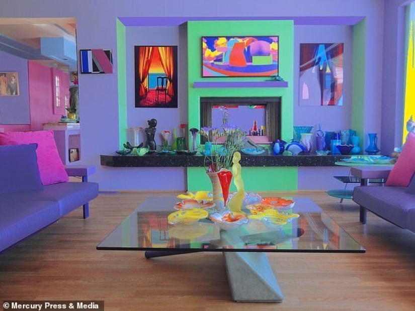 The artist spends thousands of dollars to make her house bright, but the neighbors are not happy