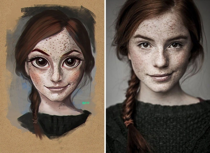 The artist turns photos of random people into amazing illustrations