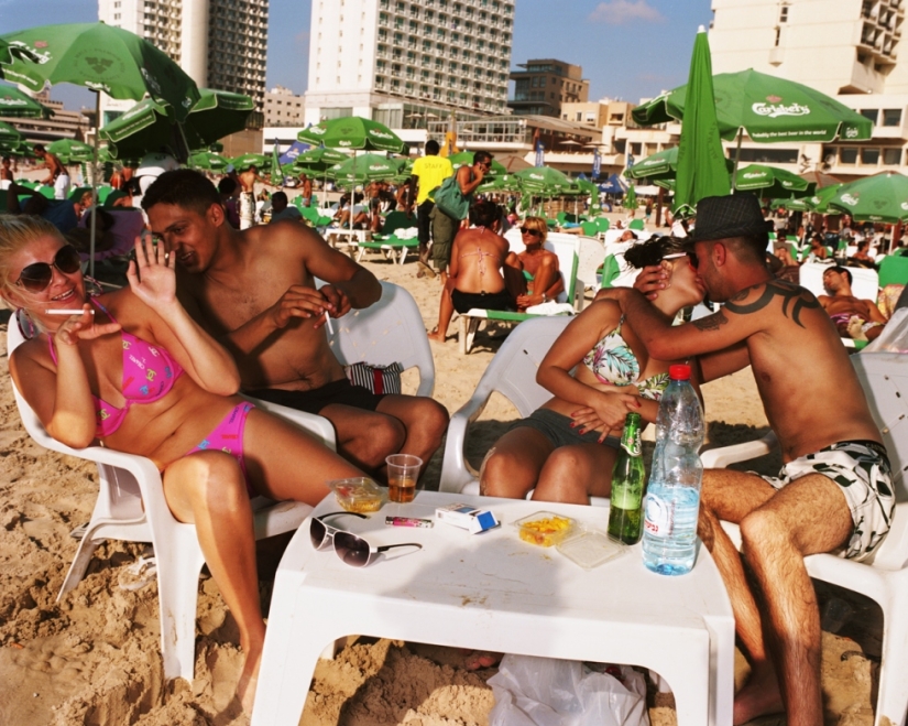 The beach in tel Aviv