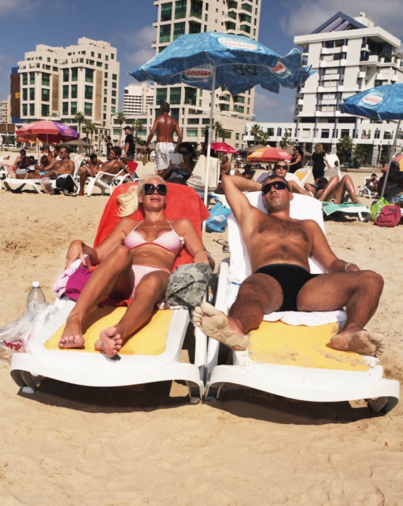 The beach in tel Aviv