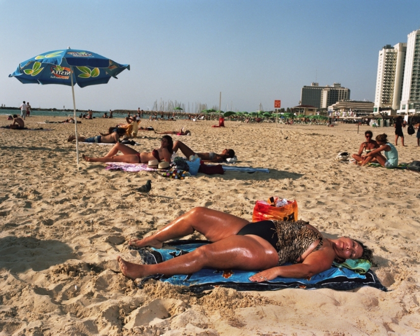 The beach in tel Aviv