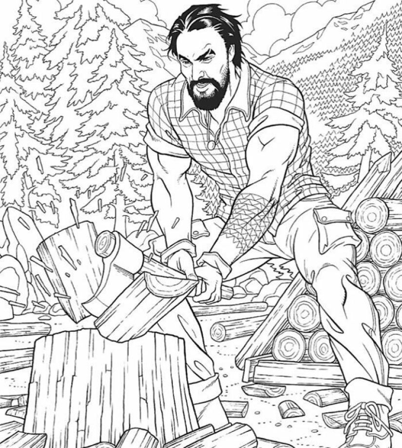 The best anti-stress for women: coloring pages with Jason Mamoa appeared on the Web