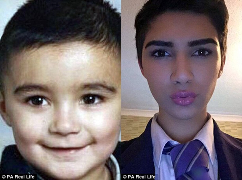 The boy went on vacation, and returned as a girl similar to Kim Kardashian