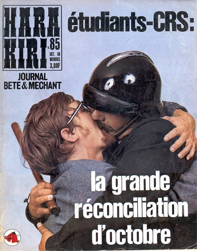 The covers of France's most hooligan magazine of the last century