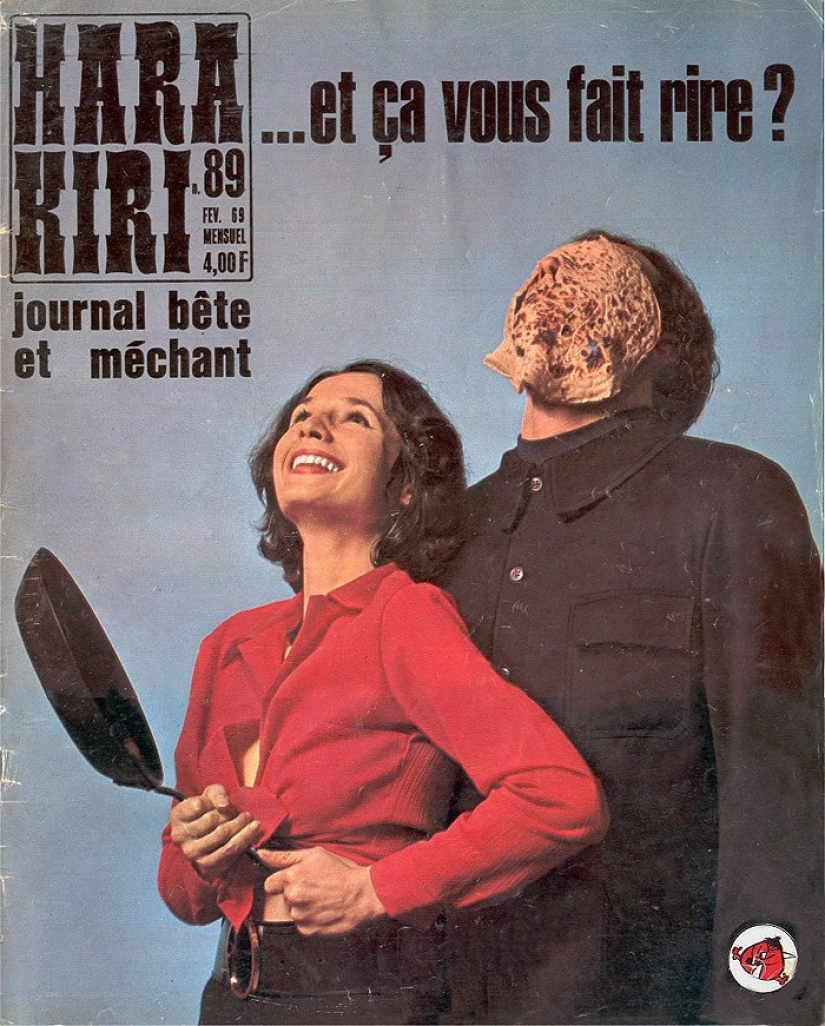 The covers of France's most hooligan magazine of the last century