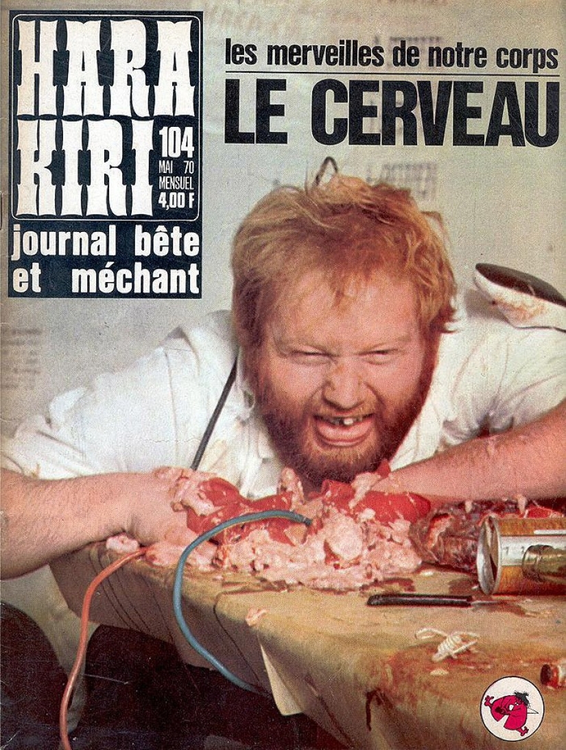 The covers of France's most hooligan magazine of the last century