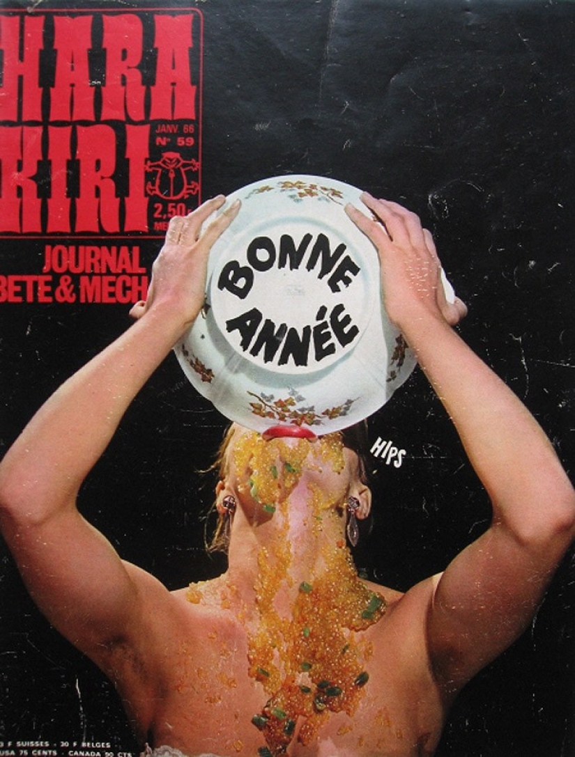 The covers of France's most hooligan magazine of the last century