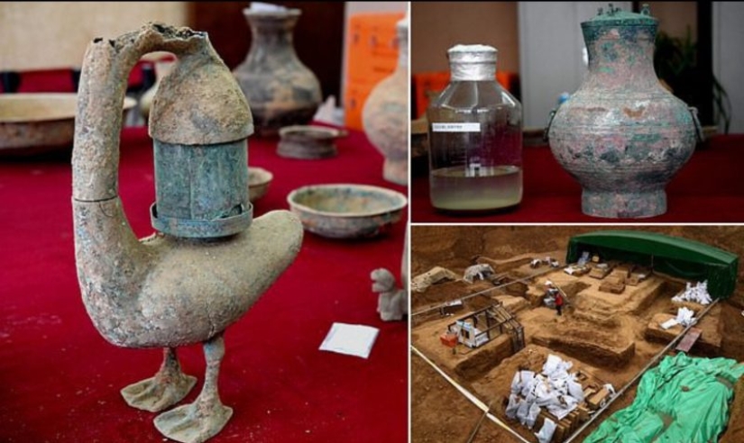 The elixir of immortality has been found: a bronze vessel with a mysterious liquid was found in an ancient Chinese grave