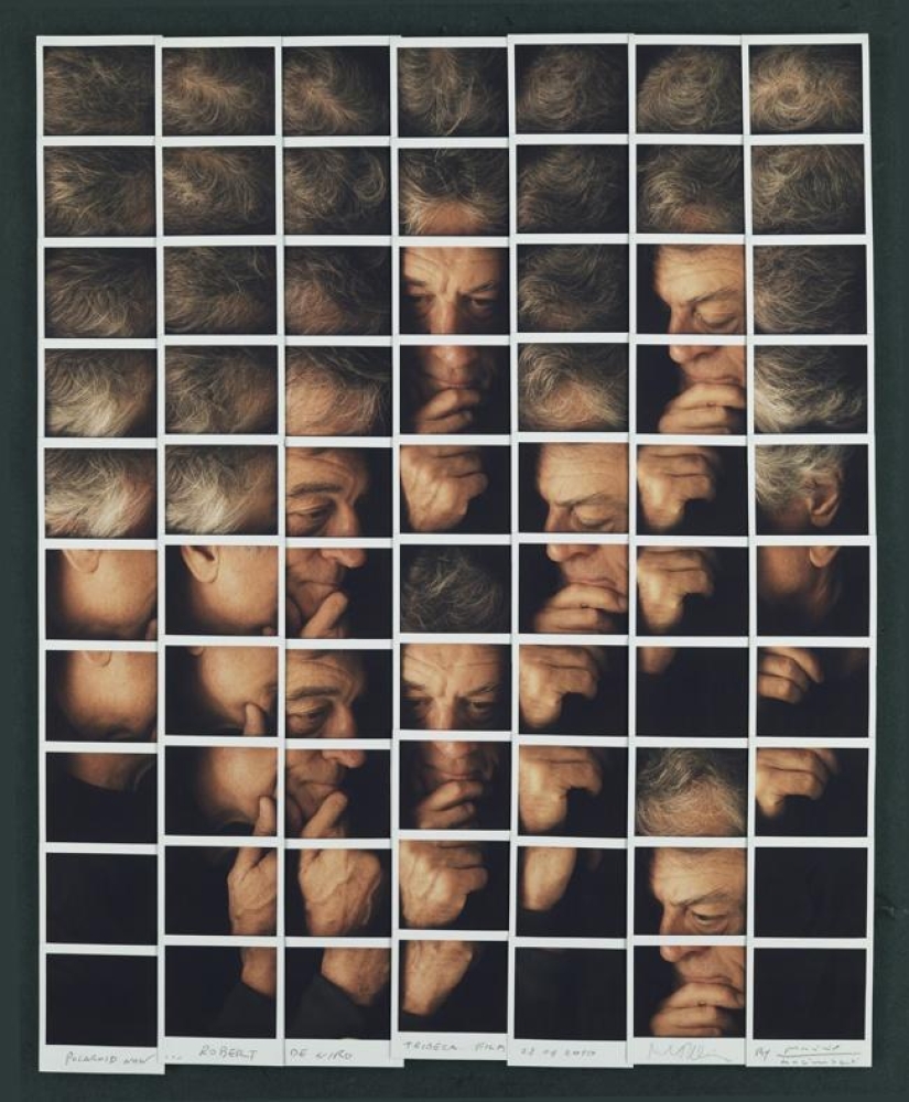 The faces of celebrities assembled from a fascinating mosaic