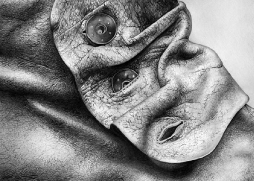 The Flesh Project: los dibujos realistas de Kat Riley exploran el tema del cuerpo y el tacto