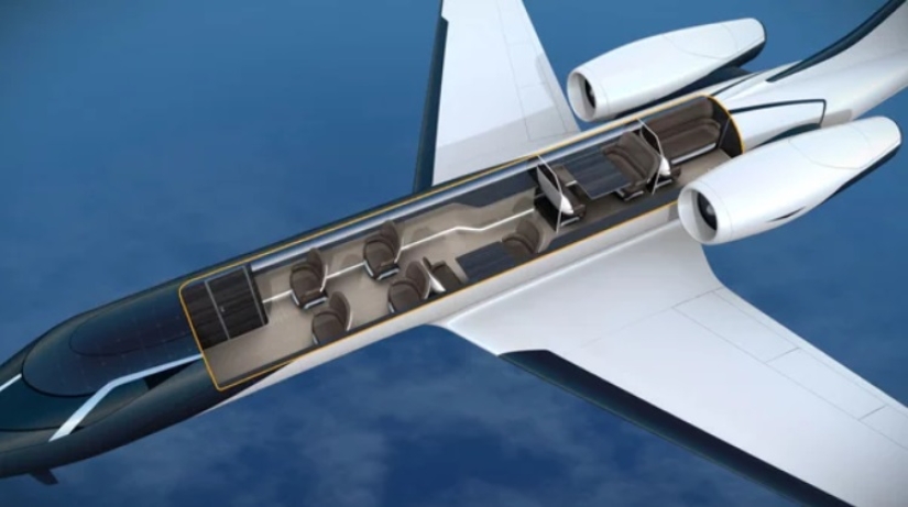 The French are building an airplane without portholes, but with a stunning view from the cabin