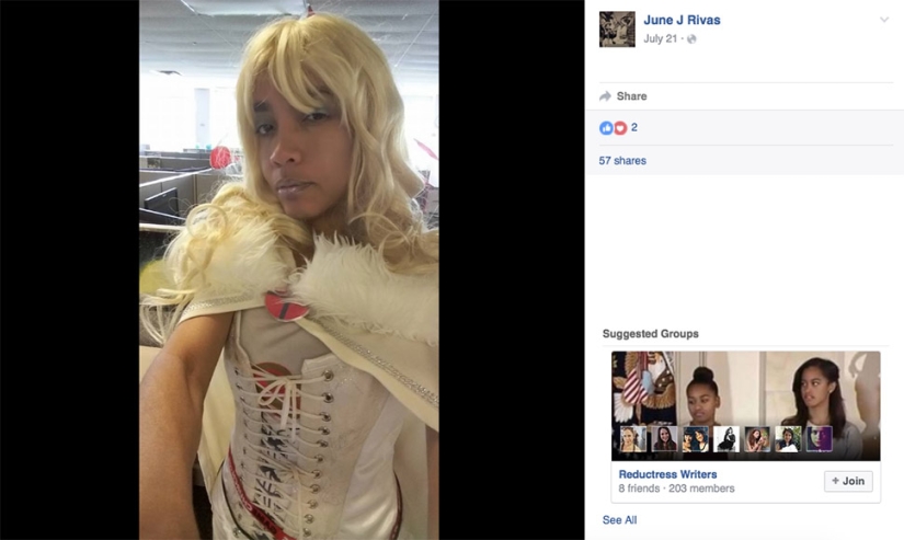 The girl responded with cosplay to the absurd and racist demands of the working dress code