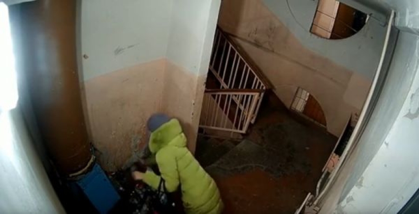 The life of one Russian entrance: what people do without knowing about a hidden camera