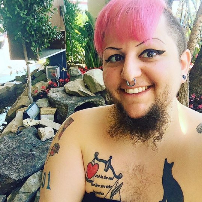 The love story of a bearded woman and a Satanist who got married thanks to social networks