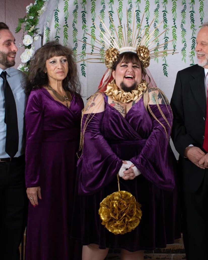 The love story of a bearded woman and a Satanist who got married thanks to social networks