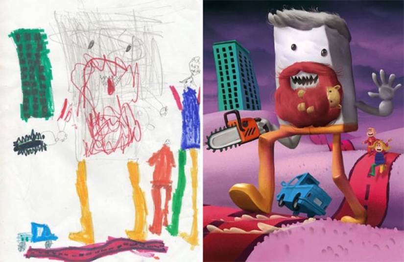 The Monsters project: artists create fantastic worlds based on children's drawings