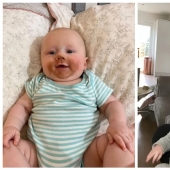 The mother breastfed her son after applying self-tanning and made social media users laugh