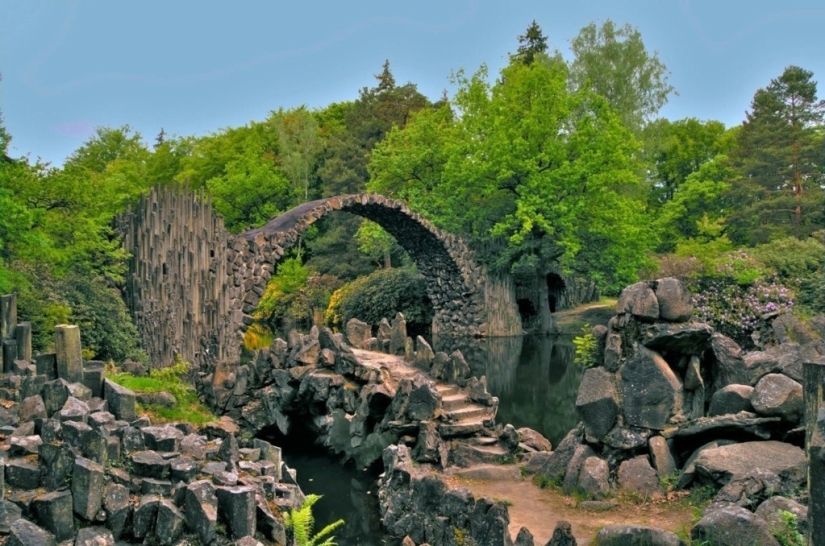 The mystical Rakotzbruke Bridge, which was built by the devil