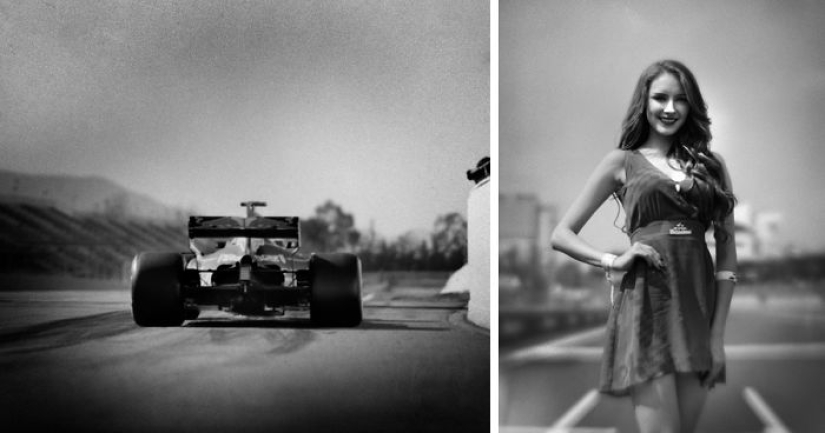 The photographer shot Formula 1 on a century-old camera