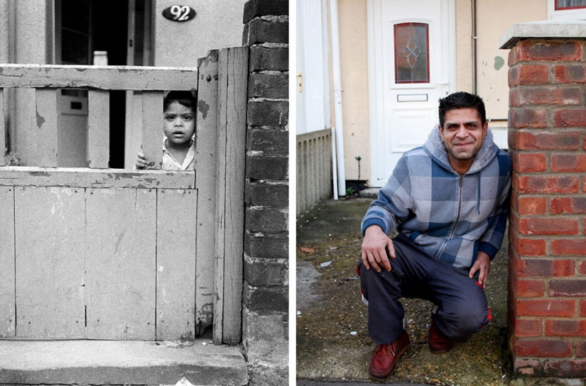 The photographer takes pictures of the inhabitants of an English town many years later