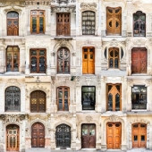 The photographer travels around the world and demonstrates the beauty of doors and windows